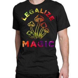 Legalize Magic mushroom black cotton t-shirt M